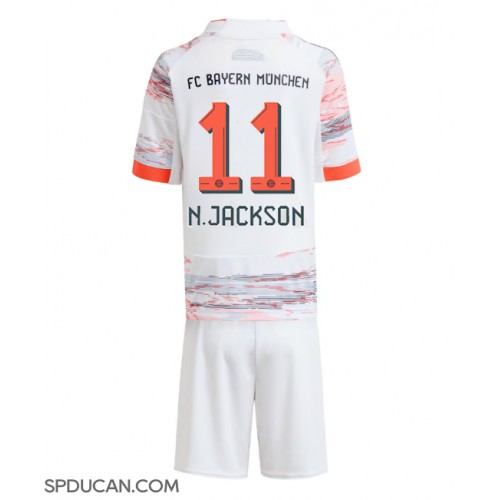 Dječji Nogometni Dres Bayern Munich Nicolas Jackson #11 Gostujuci 2025-26 Kratak Rukav (+ Kratke hlače)